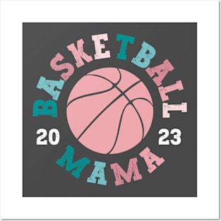 Basketball Mama 2023 Soft Colors around Ball Posters and Art